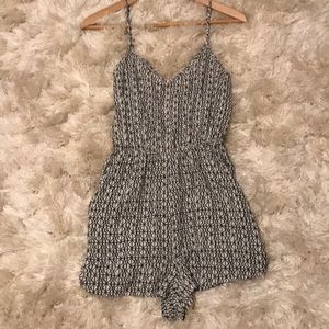 H&M black and white romper